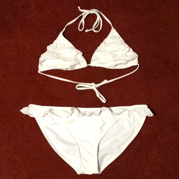 Target Other - White lace Bikini. Size L. Measurements in photos.